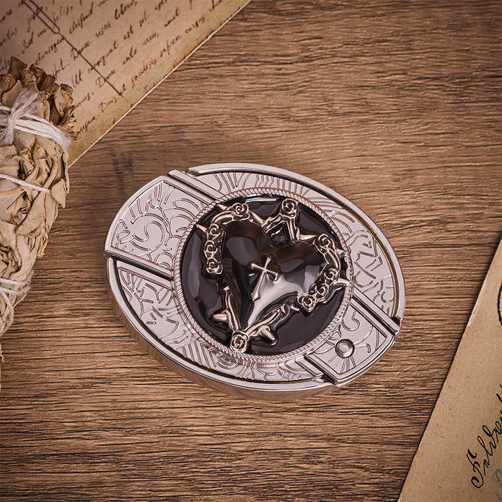Ceinture en cuir avec boucle de couteau pliant caché Dark Vow Black Heart - image 10