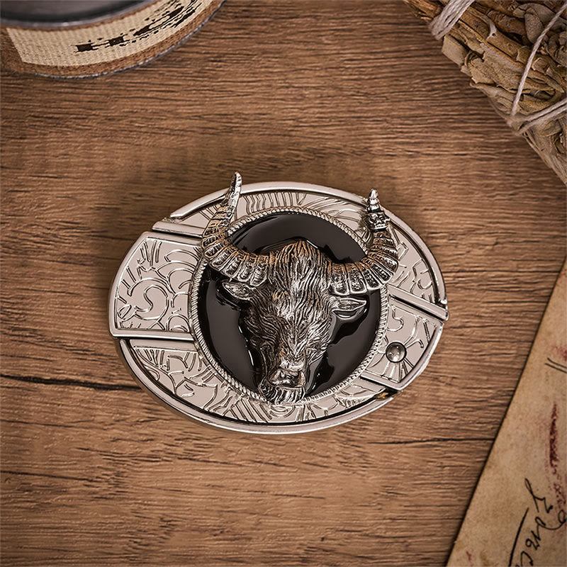Ceinture en cuir avec boucle de couteau pliant dissimulé Longhorn Legend Bull Head - image 9