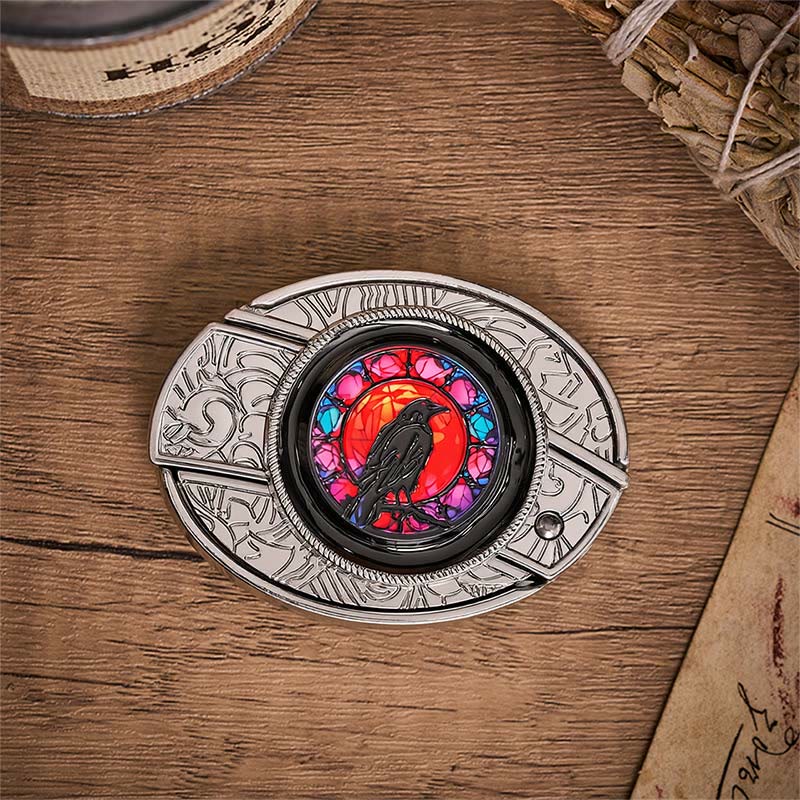 Ceinture en cuir avec boucle de couteau pliant dissimulé Midnight Raven Window - image 9