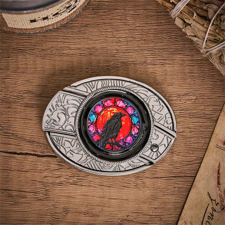 Ceinture en cuir avec boucle de couteau pliant dissimulé Midnight Raven Window - image 9