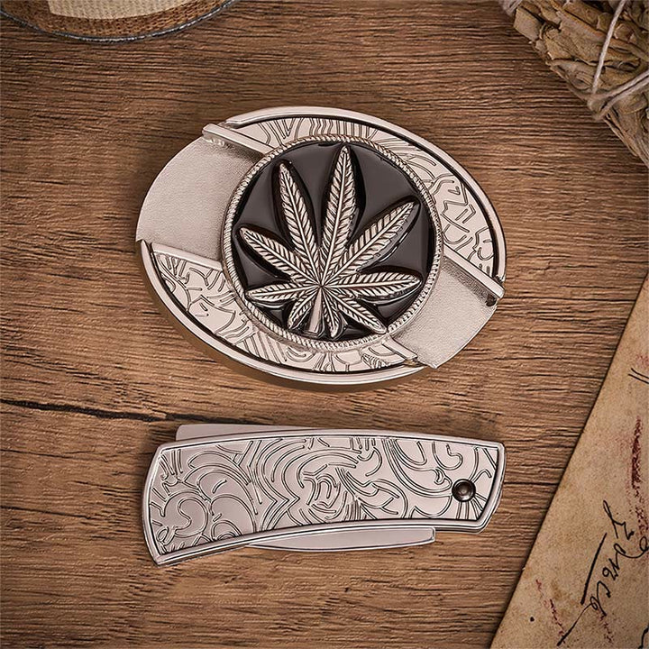 Ceinture en cuir avec boucle de couteau pliant dissimulé Desert Leaf Western - image 10