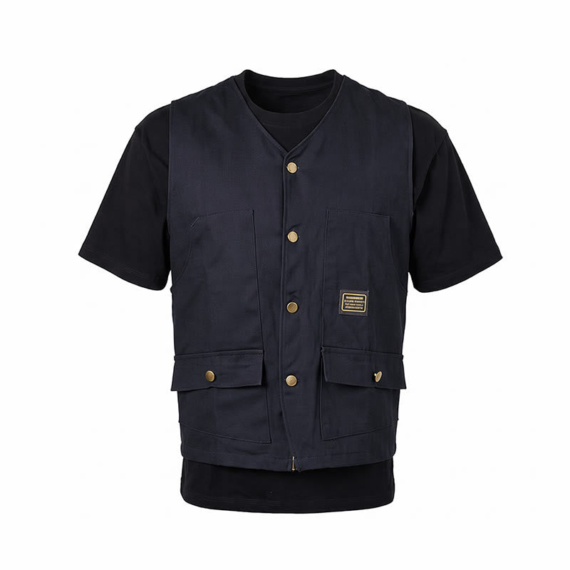 Gilet de travail tactique en toile multipoches - image 14