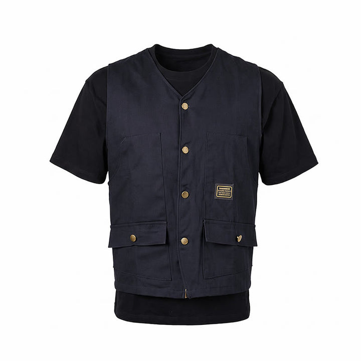Gilet de travail tactique en toile multipoches - image 14