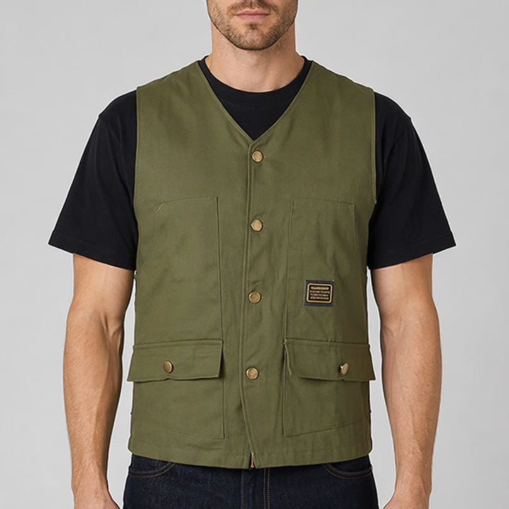 Gilet de travail tactique en toile multipoches - image 1