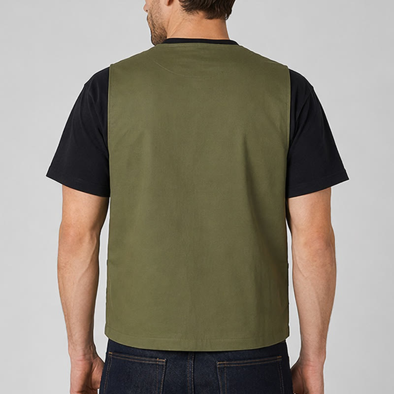 Gilet de travail tactique en toile multipoches - image 2