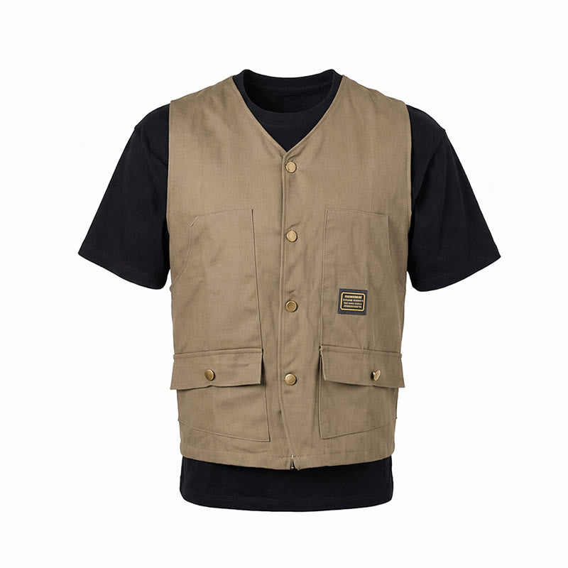 Gilet de travail tactique en toile multipoches - image 13