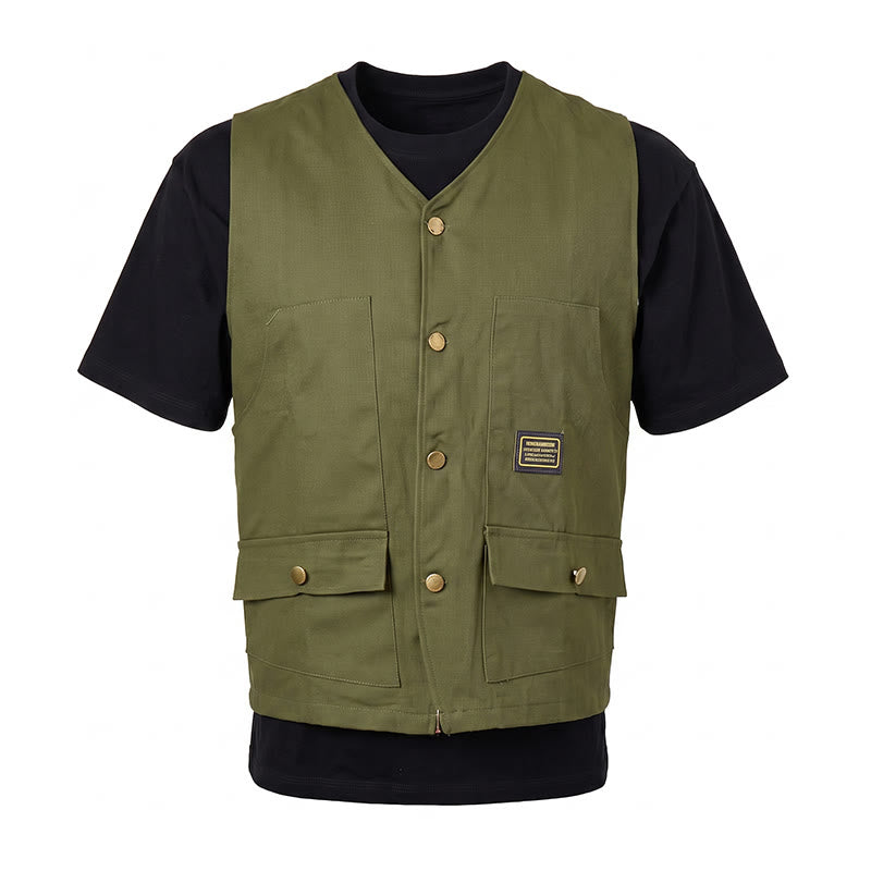 Gilet de travail tactique en toile multipoches - image 11