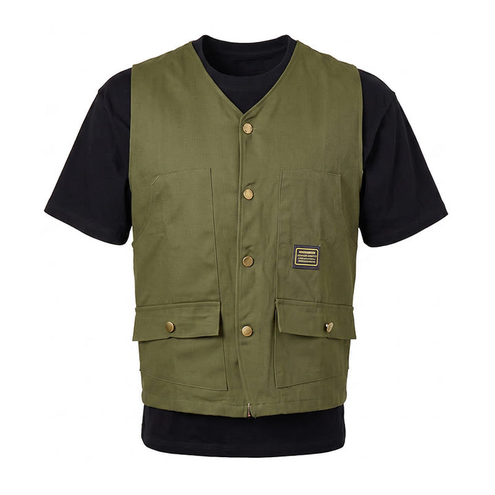 Gilet de travail tactique en toile multipoches - image 11