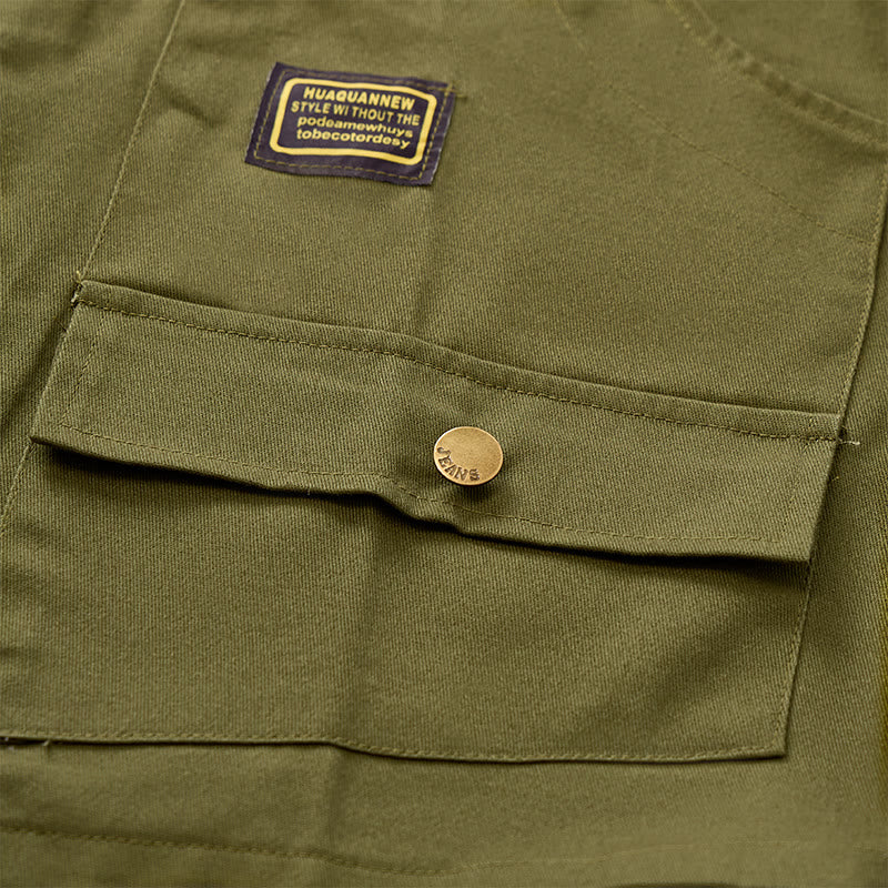 Gilet de travail tactique en toile multipoches - image 7