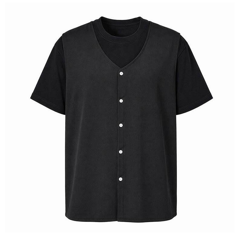 Gilet d'été simple pour homme en coton et lin uni - image 15