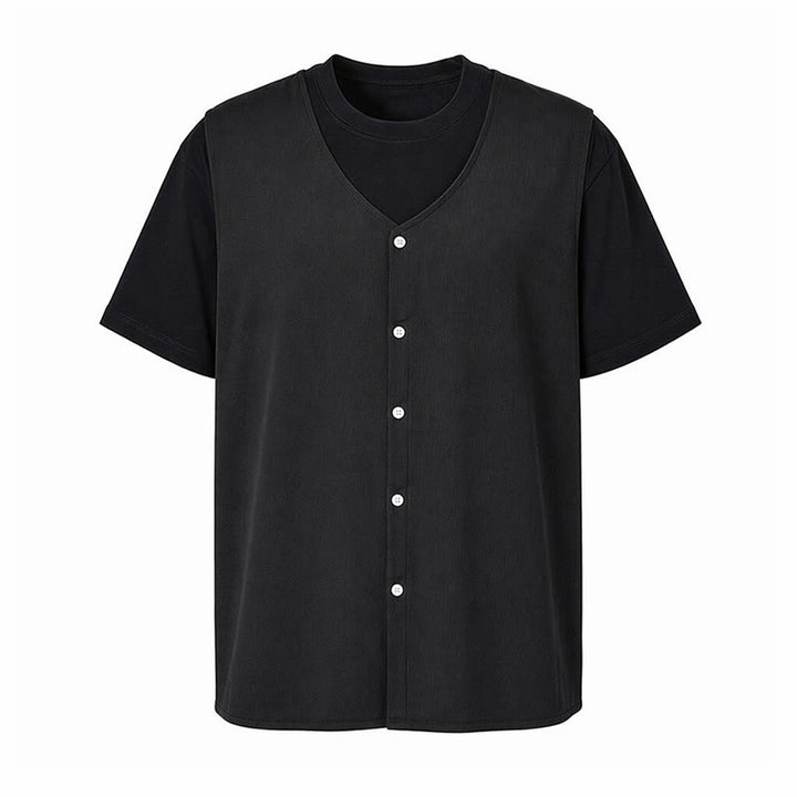 Gilet d'été simple pour homme en coton et lin uni - image 15