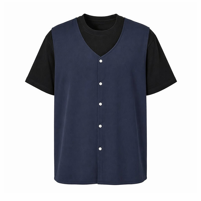 Gilet d'été simple pour homme en coton et lin uni - image 13