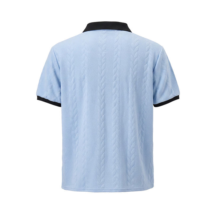Polo décontracté en maille à col contrasté pour homme - image 13