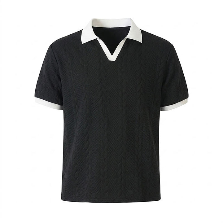 Polo décontracté en maille à col contrasté pour homme - image 15