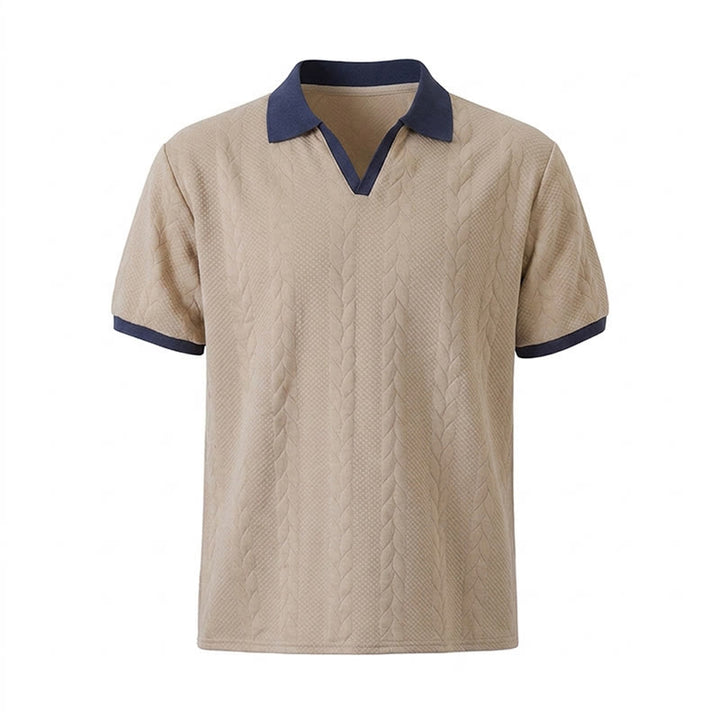 Polo décontracté en maille à col contrasté pour homme - image 16