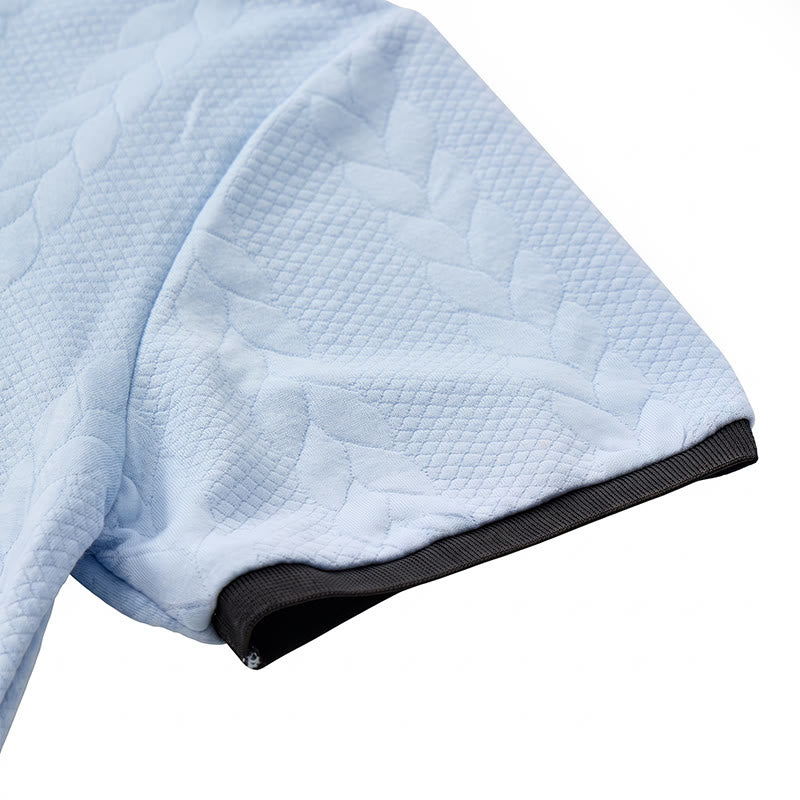 Polo décontracté en maille à col contrasté pour homme - image 7