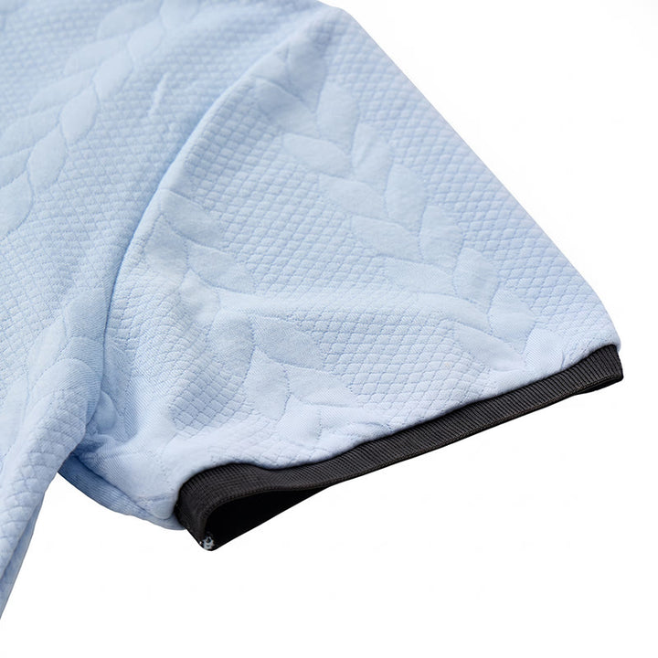Polo décontracté en maille à col contrasté pour homme - image 7