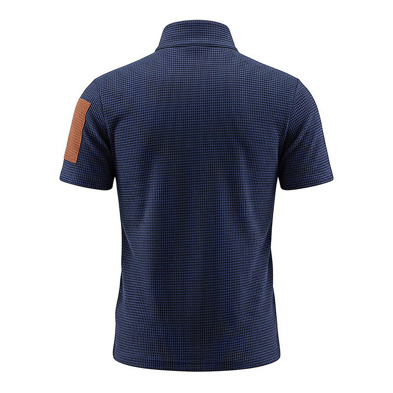 Polo homme à fermeture éclair et texture gaufrée - image 11