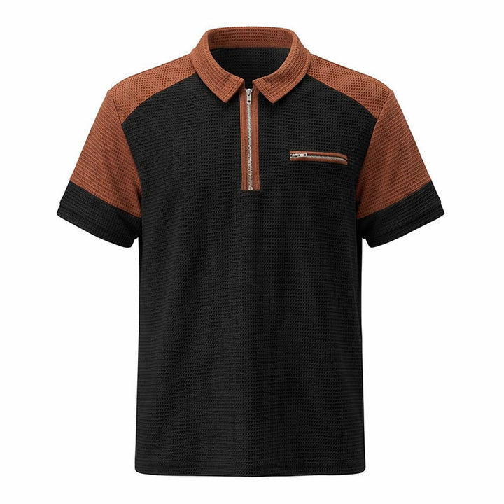 Polo d'été rétro à col zippé pour homme - image 15