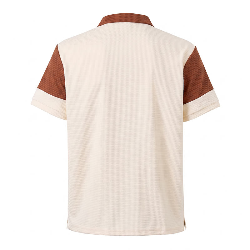Polo d'été rétro à col zippé pour homme - image 13
