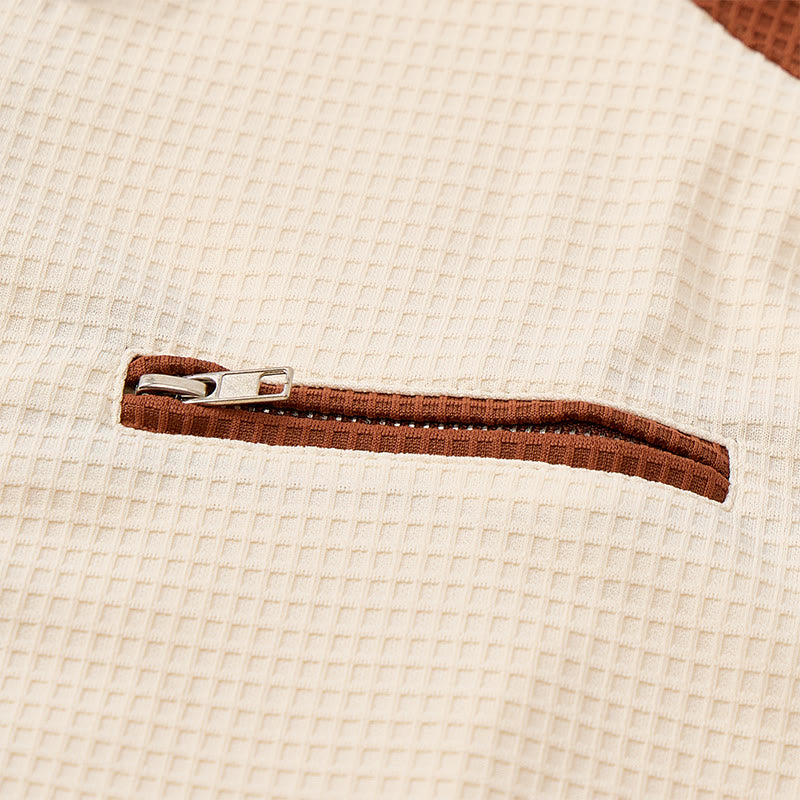 Polo d'été rétro à col zippé pour homme - image 8