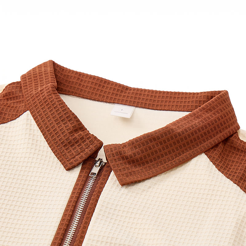 Polo d'été rétro à col zippé pour homme - image 7