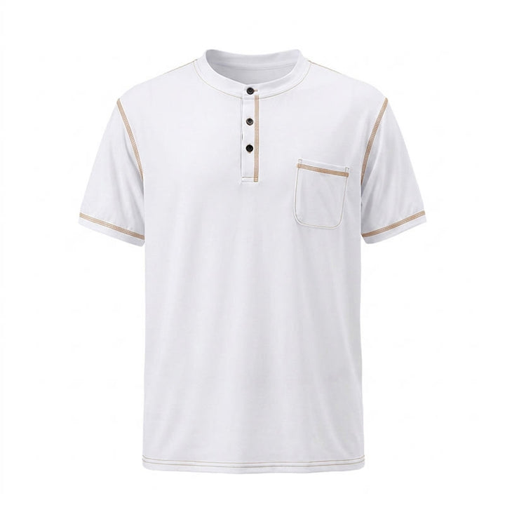 T-shirt polo homme style classique avec bordures contrastées - image 16