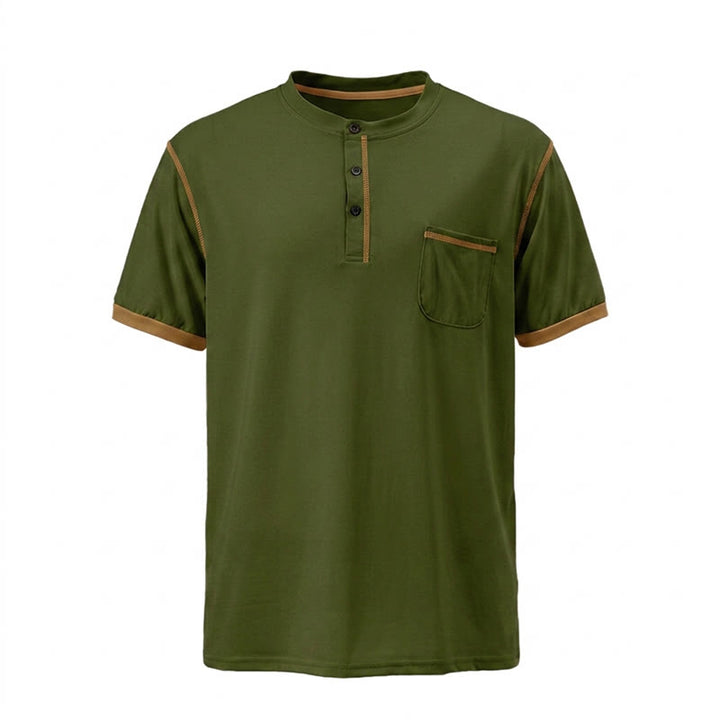 T-shirt polo homme style classique avec bordures contrastées - image 17