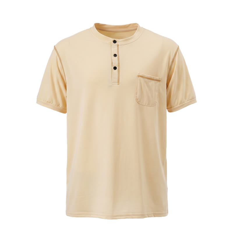 T-shirt polo homme style classique avec bordures contrastées - image 13