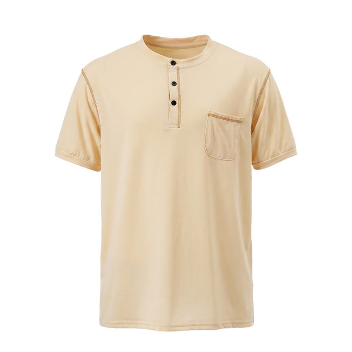T-shirt polo homme style classique avec bordures contrastées - image 13