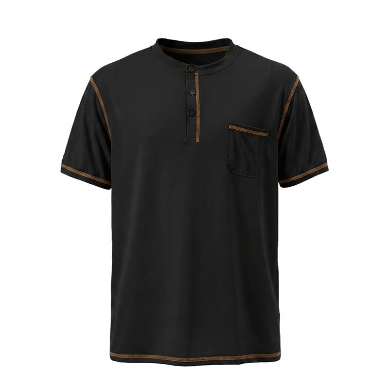 T-shirt polo homme style classique avec bordures contrastées - image 18