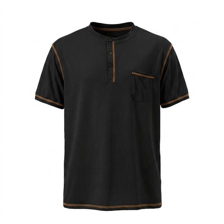 T-shirt polo homme style classique avec bordures contrastées - image 18