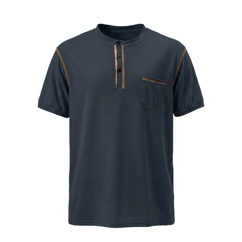 T-shirt polo homme style classique avec bordures contrastées - image 15