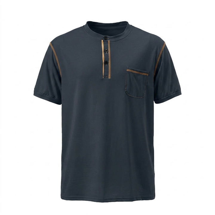 T-shirt polo homme style classique avec bordures contrastées - image 15