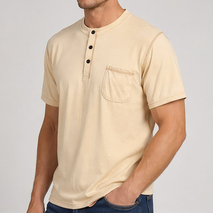 T-shirt polo homme style classique avec bordures contrastées - image 3