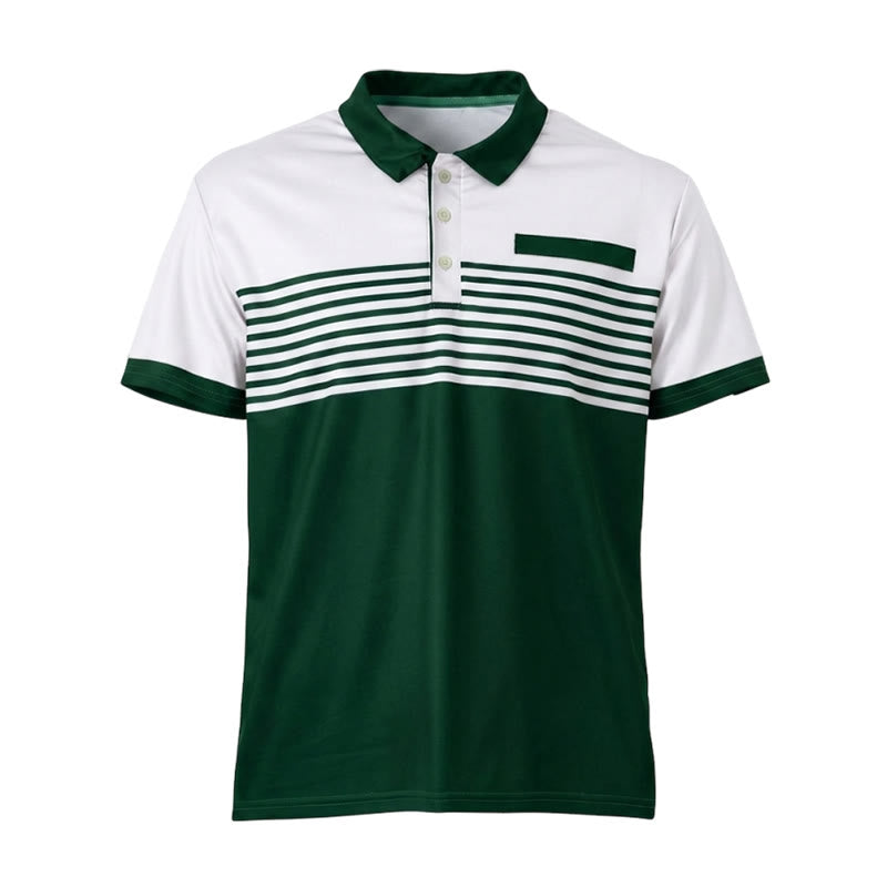 Polo d'été moderne à rayures noires pour homme - image 20