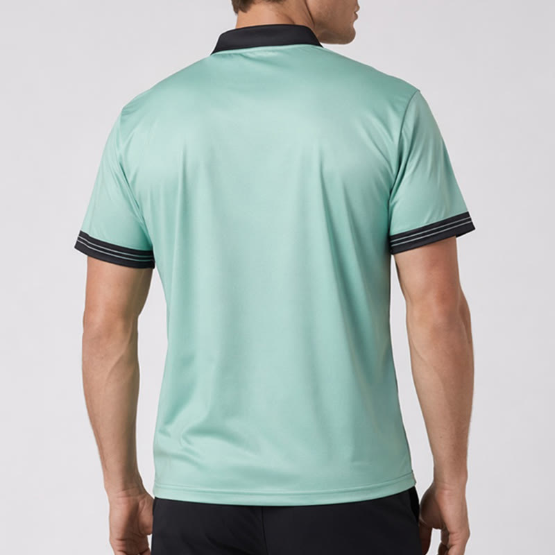 Polo d'été moderne à rayures noires pour homme - image 2