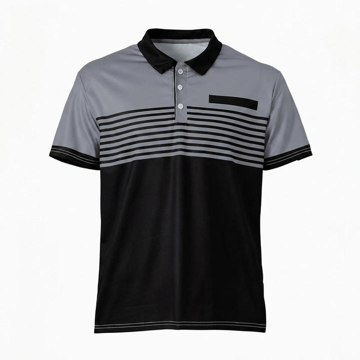 Polo d'été moderne à rayures noires pour homme - image 22