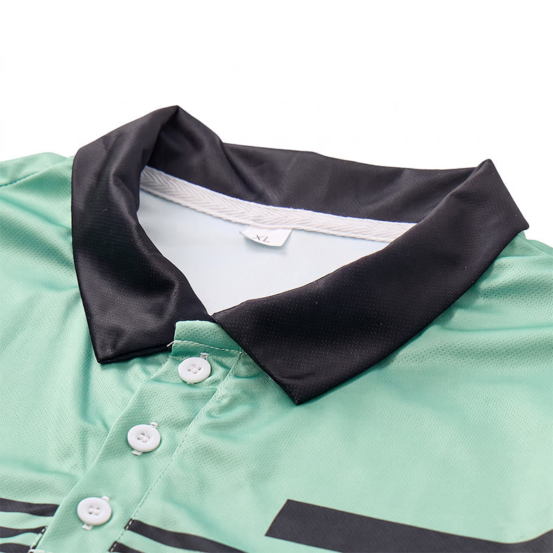 Polo d'été moderne à rayures noires pour homme - image 9