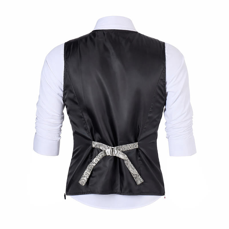 Gilet de costume quatre saisons pour homme, imprimé cachemire gothique vintage - image 13