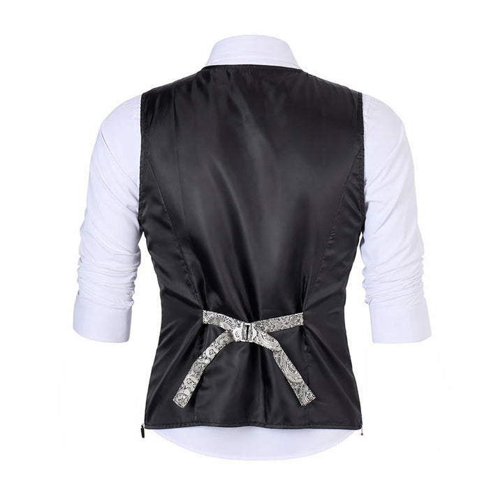 Gilet de costume quatre saisons pour homme, imprimé cachemire gothique vintage - image 13