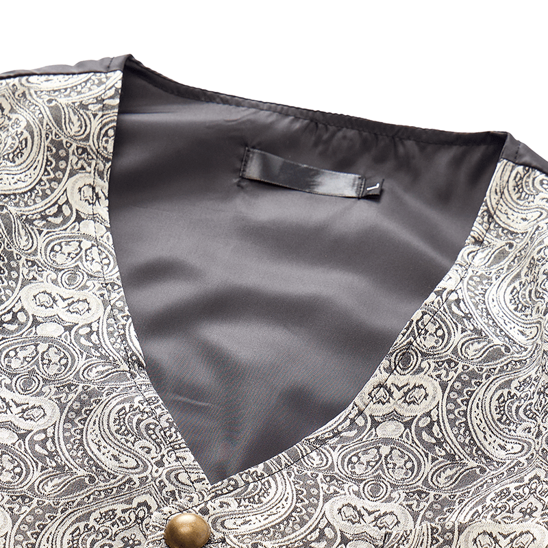 Gilet de costume quatre saisons pour homme, imprimé cachemire gothique vintage - image 6