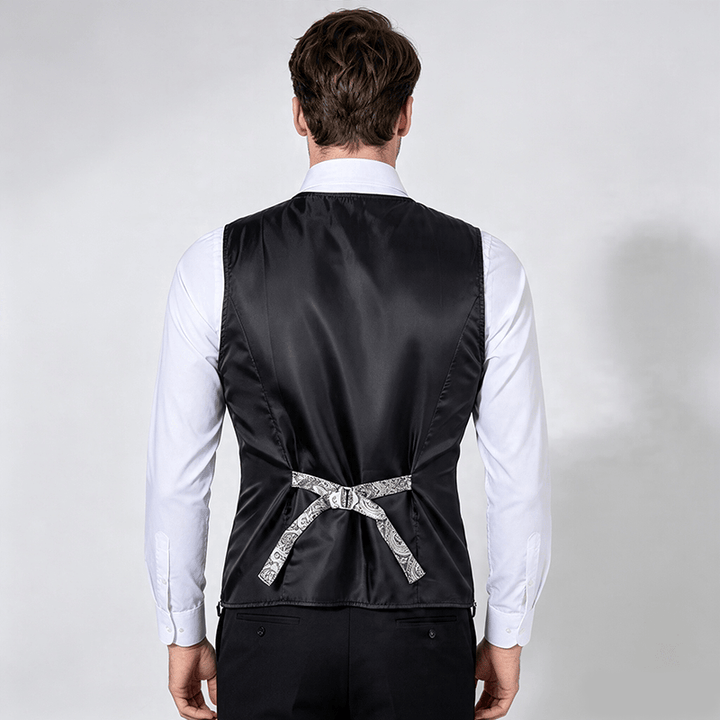 Gilet de costume quatre saisons pour homme, imprimé cachemire gothique vintage - image 3