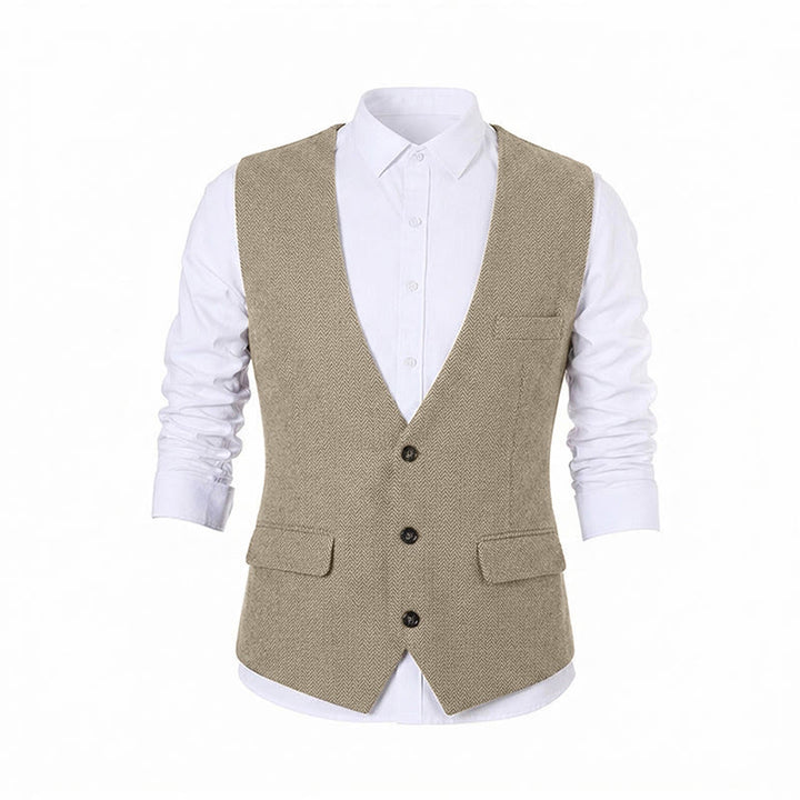 Gilet de costume homme coupe slim couleur unie toutes saisons - image 18