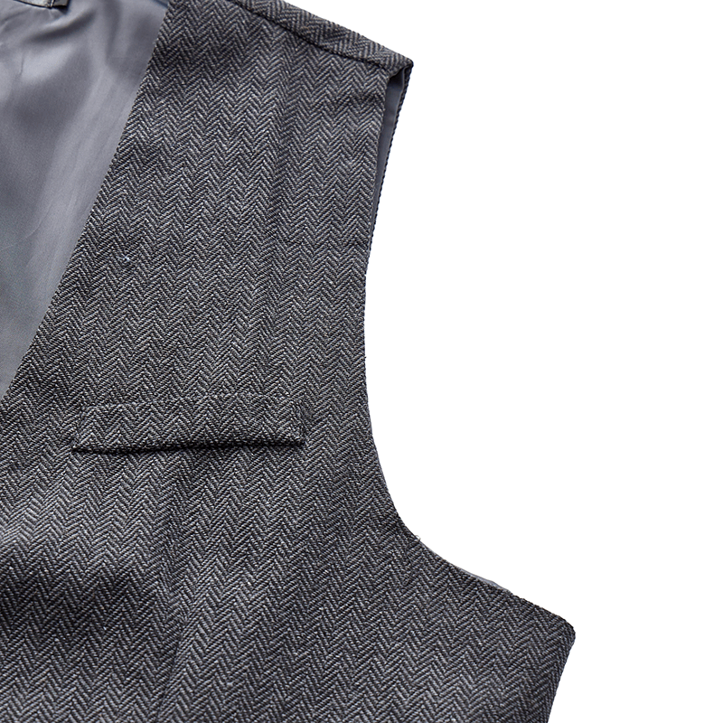 Gilet de costume homme coupe slim couleur unie toutes saisons - image 9