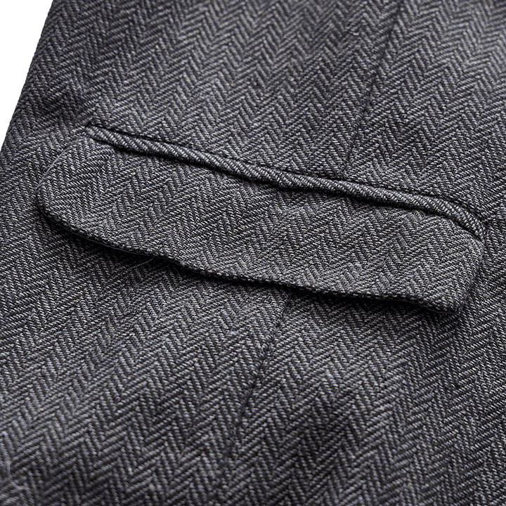 Gilet de costume homme coupe slim couleur unie toutes saisons - image 11