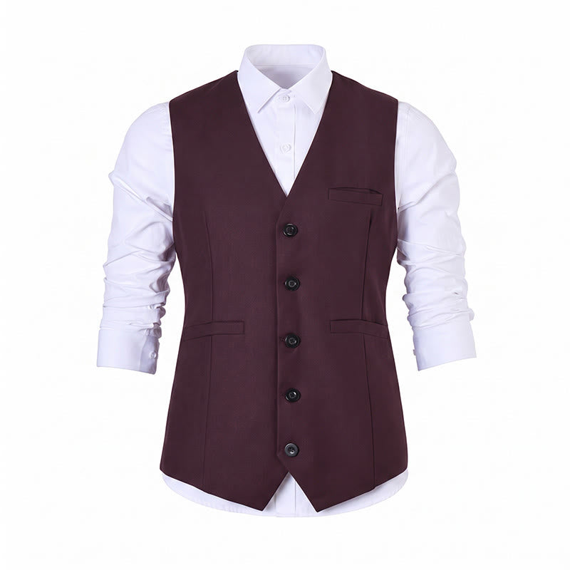 Gilet de costume multicolore pour homme, idéal pour le printemps et l'automne, pour un usage quotidien et professionnel. - image 24