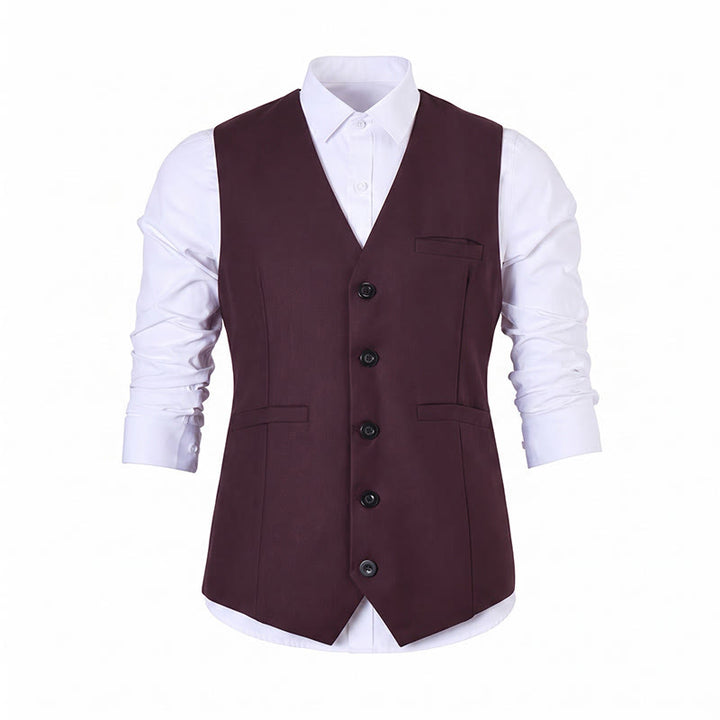 Gilet de costume multicolore pour homme, idéal pour le printemps et l'automne, pour un usage quotidien et professionnel. - image 24