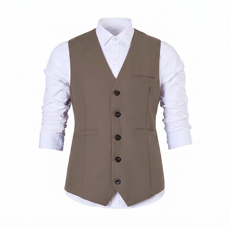 Gilet de costume multicolore pour homme, idéal pour le printemps et l'automne, pour un usage quotidien et professionnel. - image 18