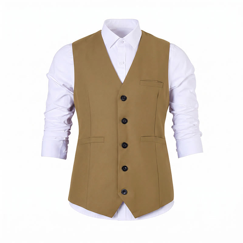 Gilet de costume multicolore pour homme, idéal pour le printemps et l'automne, pour un usage quotidien et professionnel. - image 21